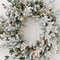 24" Dandan Plug-In Flocked Wreath with Warm White LED Lights Snow-Kissed Glow for the Holidays